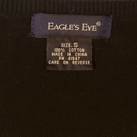 Sweater Crewneck Cotton Short Sleeve S Black - Picture 6 of 6